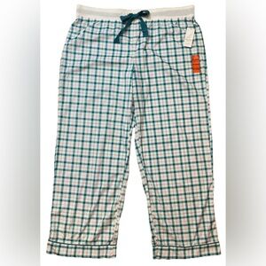 Nautica Women's XXL Teal Plaid Buttermilk Pajama Pants.